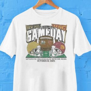 Notre Dame Fighting Irish Vs Usc Trojans 2025 Gameday Battle For The Jeweled Shillelagh Shirt