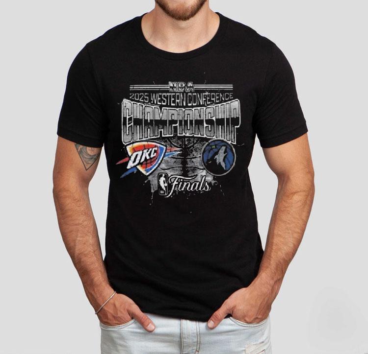 Oklahoma City Thunder Vs Minnesota Timberwolves Matchup Nba 2025 Western Conference Finals Lightning Shirt Oklahoma City Thunder Vs Minnesota Timberwolves Matchup Nba 2025 Western Conference Finals Lightning Shirt