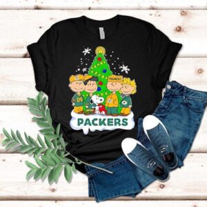 Peanuts Characters X Green Bay Packers Chrismas Shirt Peanuts Characters X Green Bay Packers Chrismas Shirt