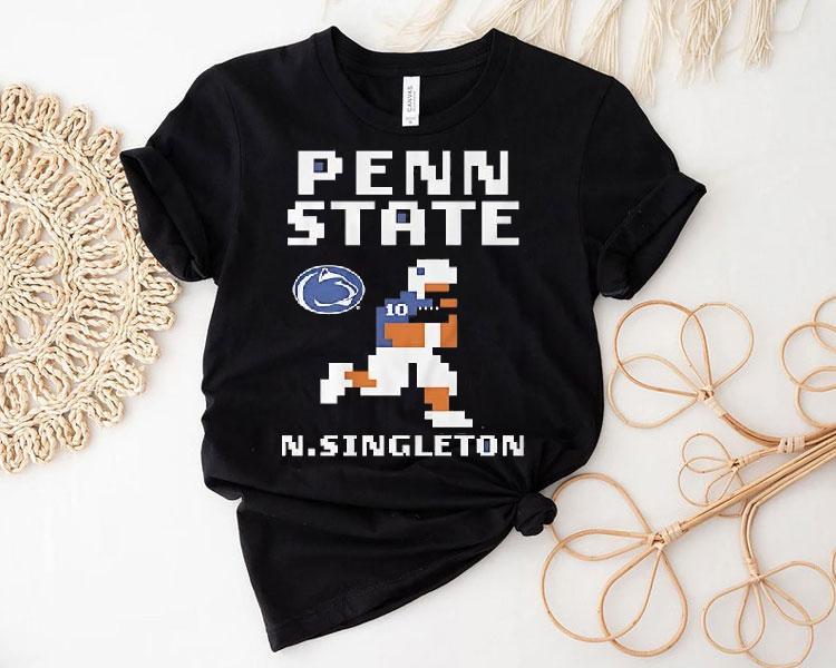 Penn State Football Nicholas Singleton Retro Baller Graphic Shirt Penn State Football Nicholas Singleton Retro Baller Graphic Shirt