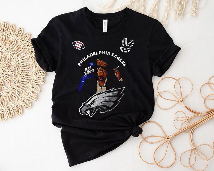 Philadelphia Eagles Super Bowl X Bad Bunny Benito Portrait Art Signature Shirt Philadelphia Eagles Super Bowl X Bad Bunny Benito Portrait Art Signature Shirt
