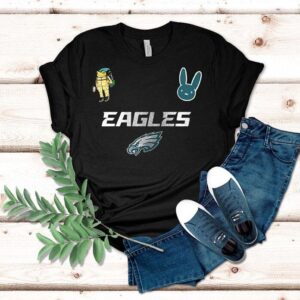Philadelphia Eagles X Bad Bunny Super Bowl 2026 Football Logo Signature Shirt Philadelphia Eagles X Bad Bunny Super Bowl 2026 Football Logo Signature Shirt