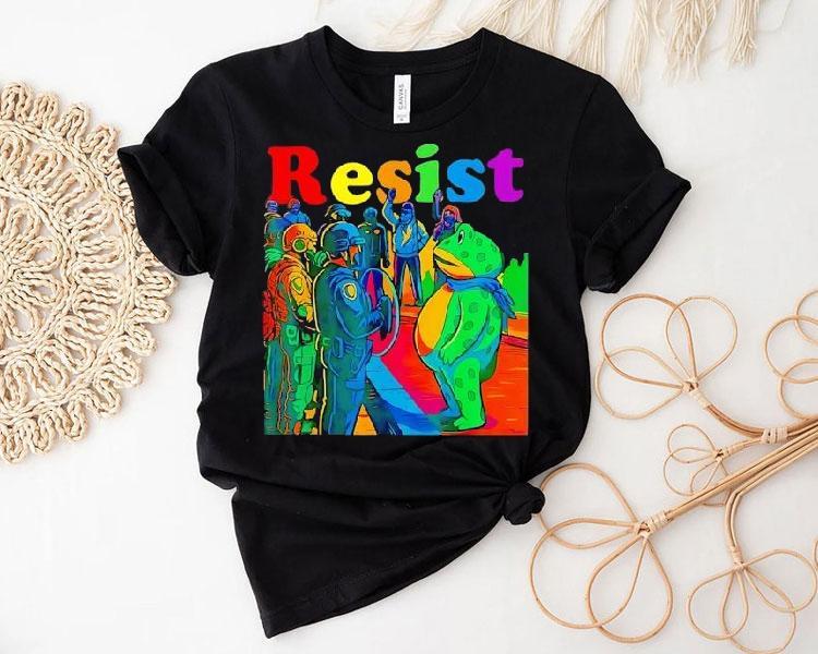 Portland Frog Resist Colors Shirt Portland Frog Resist Colors Shirt