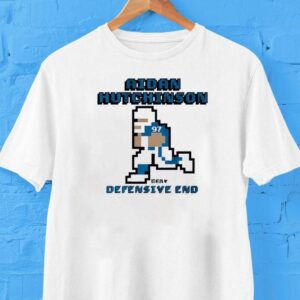 Quaterback Aidan Hutchinson Detroit Lions Defensive End Retro Baller Shirt Quaterback Aidan Hutchinson Detroit Lions Defensive End Retro Baller Shirt