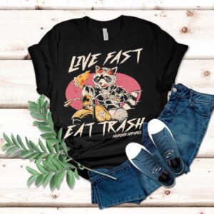 Raccoon Pizza Live Fast Eat Trash Shirt