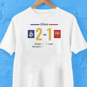 Real Madrid 21 Barcelona El Clasico 2025 Victory Shirt