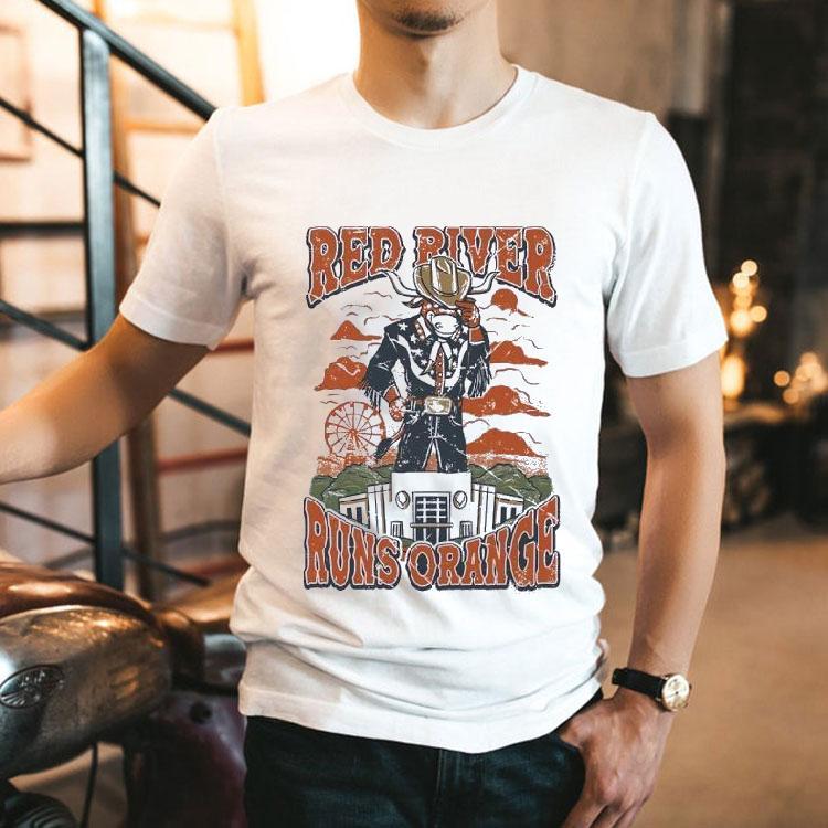 Red River Runs Orange Texas Longhorns Vintage Shirt Red River Runs Orange Texas Longhorns Vintage Shirt