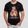 Santa Paw And Claw Santa Cat Christmas Tree Lights Cat Lover 2025 Shirt