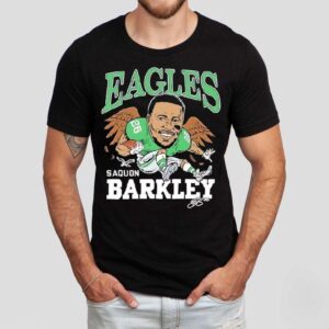 Saquon Barkley Philadelphia Eagles Football Signature Caricature Shirt Saquon Barkley Philadelphia Eagles Football Signature Caricature Shirt