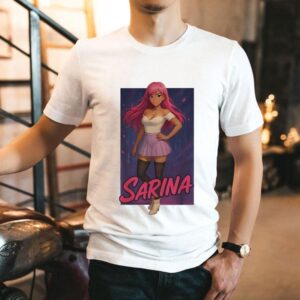 Sarina Starry Sky With Pink Petals Floating In The Air Shirt