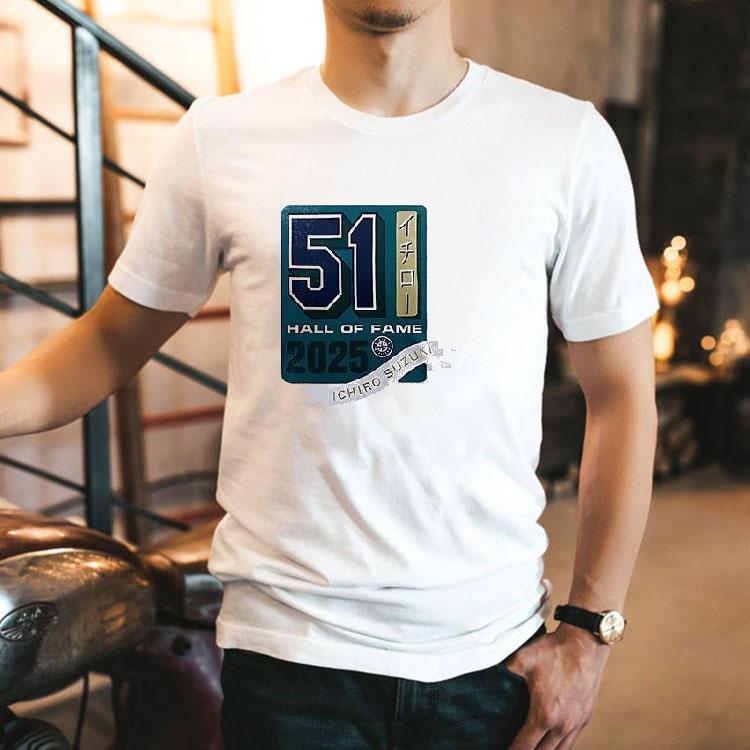 Seattle Mariners Ichiro Suzuki 2025 Hall Of Fame Pose Signature Shirt Seattle Mariners Ichiro Suzuki 2025 Hall Of Fame Pose Signature Shirt