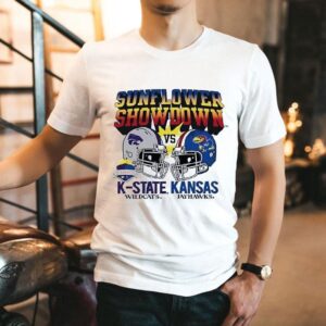 Sunflower Showdown K-state Wildcats Vs Kansas Jayhawks Football Helmet Shirt