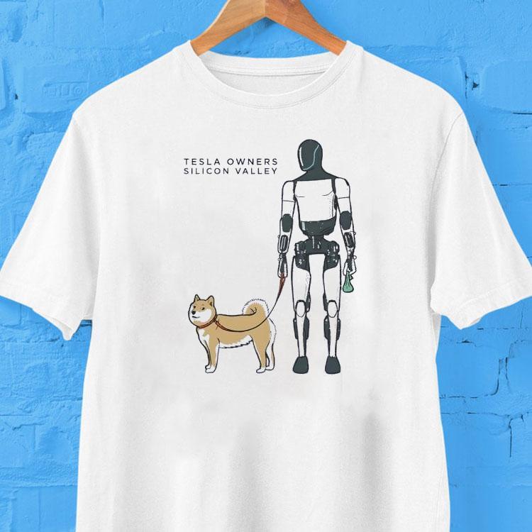 Tesla Owners Silicon Valley Robot With Dog Shirt Tesla Owners Silicon Valley Robot With Dog Shirt