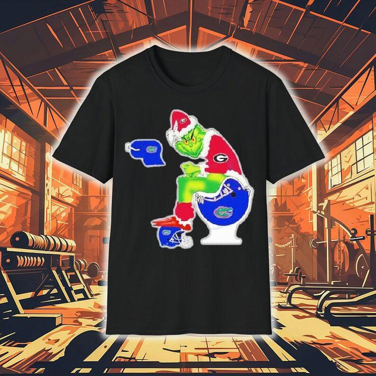 The Grinch Georgia Bulldogs Sitting On Toilet Florida Gators Xmas Holiday Christmas Shirt The Grinch Georgia Bulldogs Sitting On Toilet Florida Gators Xmas Holiday Christmas Shirt