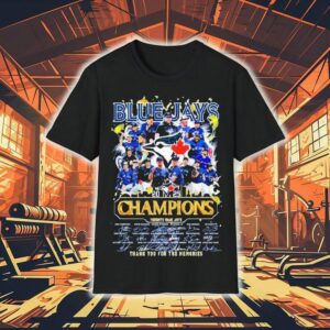 Toronto Blue Jays 2025 Champions Thank You For The Memories Signatures Shirt Toronto Blue Jays 2025 Champions Thank You For The Memories Signatures Shirt
