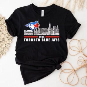 Toronto Blue Jays Logo And Skyline 2025 Bo Bichette Vladimir Guerrero Jr Kevin Gausman Shirt Toronto Blue Jays Logo And Skyline 2025 Bo Bichette Vladimir Guerrero Jr Kevin Gausman Shirt