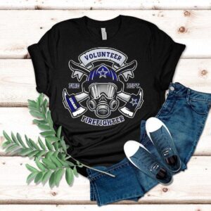 Volunr Firefighter X Dallas Cowboys Fire Dept Gas Mask Tshirt