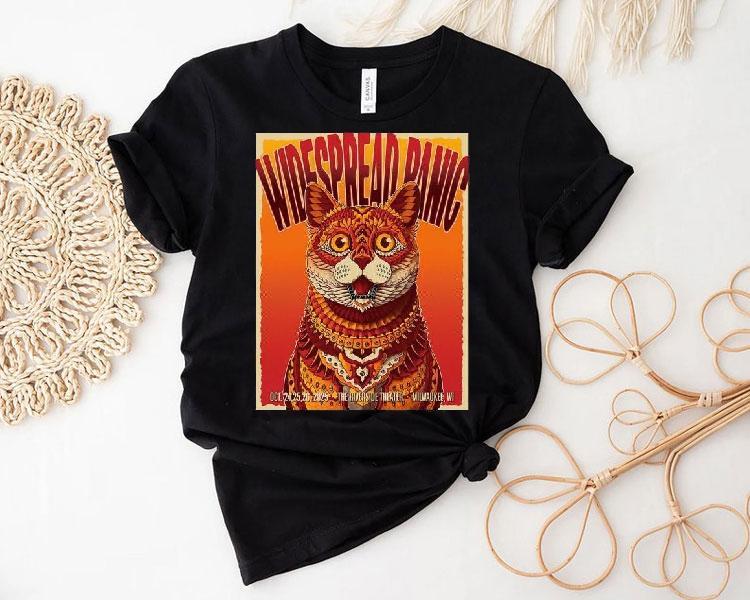 Widespread Panic Milwaukee Wisconsin Event At Riverside Theater On October 24 25 26 2025 The Cat Shirt Widespread Panic Milwaukee Wisconsin Event At Riverside Theater On October 24 25 26 2025 The Cat Shirt