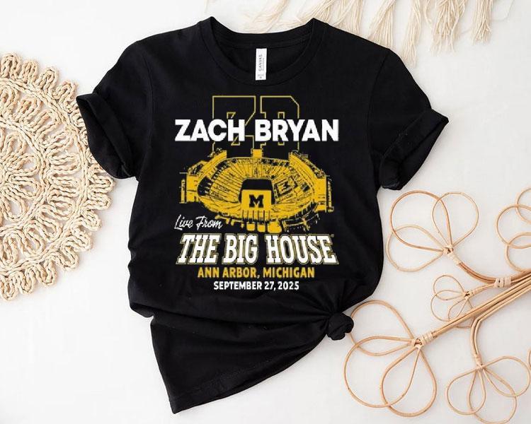 Zach Bryan Concert The Big House Michigan Stadium 2025 Shirt Zach Bryan Concert The Big House Michigan Stadium 2025 Shirt