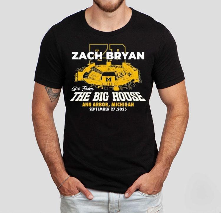 Zach Bryan Michigan Stadium September 27 2025 Shirt Zach Bryan Michigan Stadium September 27 2025 Shirt