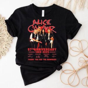 Alice Cooper 57th Anniversary 1968 2025 Thank You For The Memories Signatures Shirt