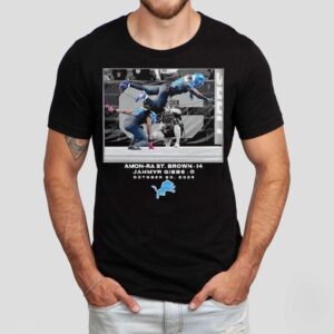 Amon-ra St Brown And Jahmyr Gibbs Detroit Lions 2025 Photo Shirt