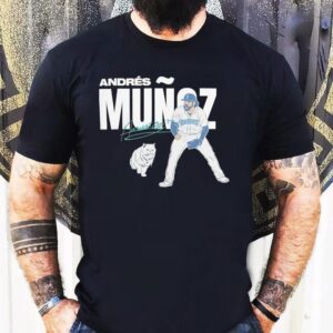 Andres Munoz And Cat Seattle Mariners Baseball Signature Shirt