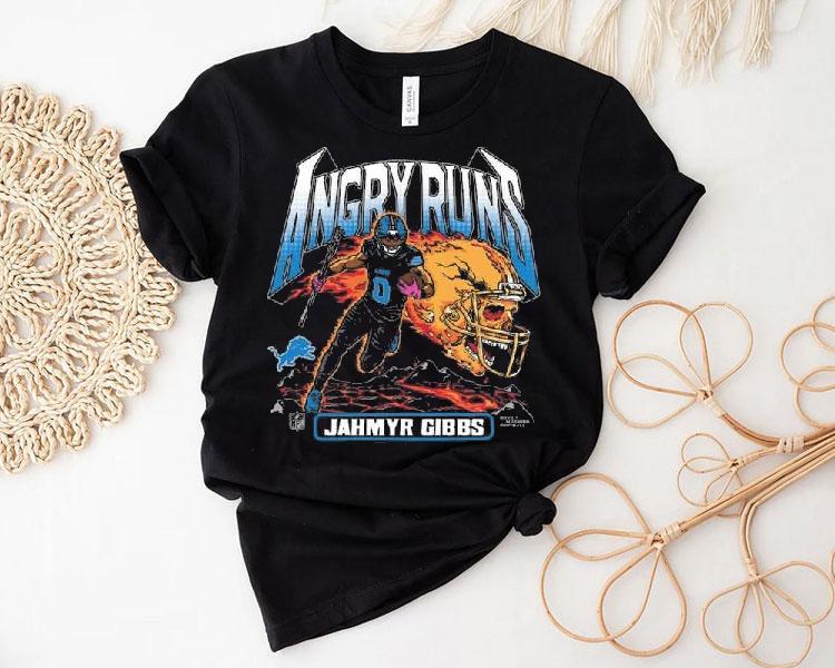 Angry Runs Jahmyr Gibbs Detroit Lions Shirt Angry Runs Jahmyr Gibbs Detroit Lions Shirt