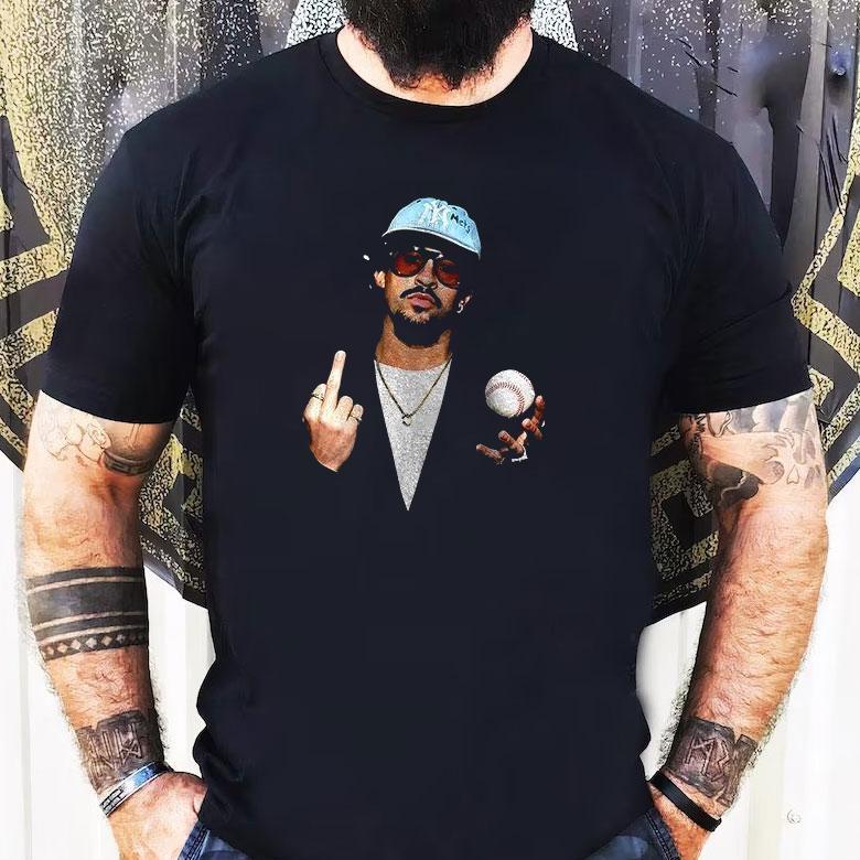 Bad Bunny Middle Finger Baseball Signature Shirt Bad Bunny Middle Finger Baseball Signature Shirt