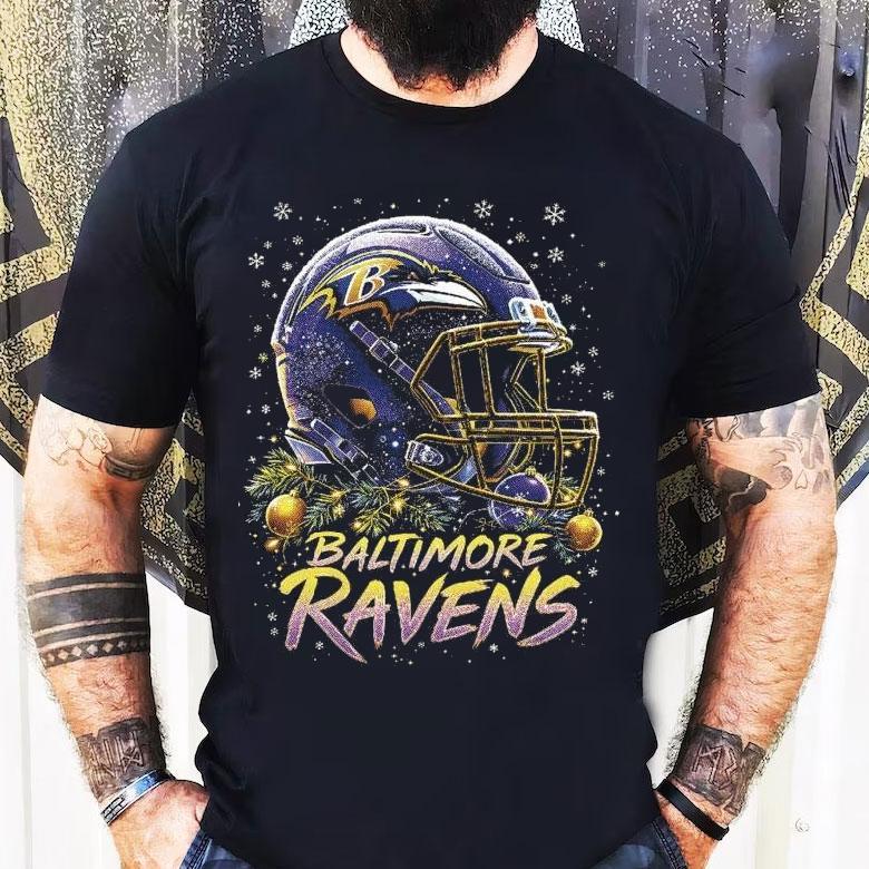 Baltimore Ravens Nfl Helmet Merry Christmas 2025 Shirt Baltimore Ravens Nfl Helmet Merry Christmas 2025 Shirt