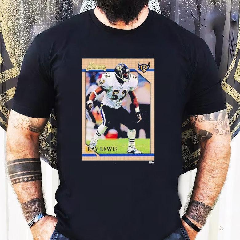 Baltimore Ravens Ray Lewis Trading Card Shirt Baltimore Ravens Ray Lewis Trading Card Shirt