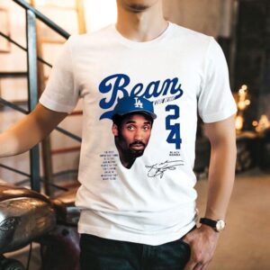 Bean Kobe Bryant Los Angeles Dodgers 24 Black Mamba Shirt