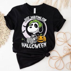 Beetlejuice X Snoopy The Peanuts Just Waiting For Halloween Shirt