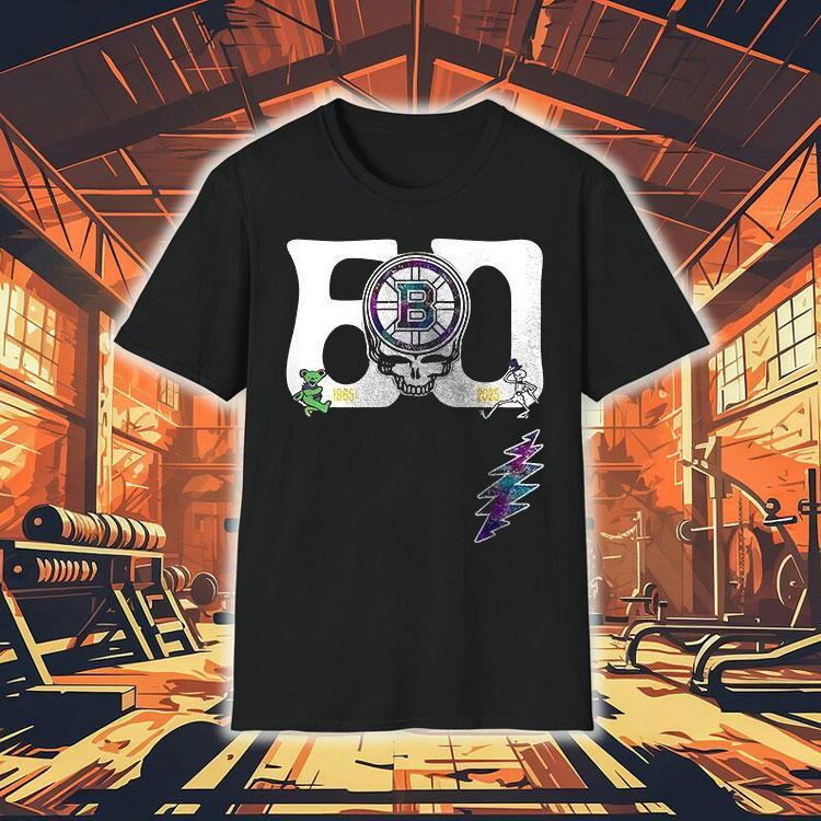 Boston Bruins Grateful Dead 60th Anniversary Logo Shirt Boston Bruins Grateful Dead 60th Anniversary Logo Shirt