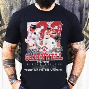 Boston Red Sox Hall Of Fame Mike Greenwell 1963-2025 The Gator Thank You For The Memories Signatures Shirt