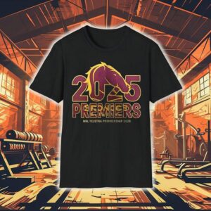 Brisbane Broncos 2025 Telstra Premiers National Rugby League Trophy Logo Shirt 1 Brisbane Broncos Telstra Premiers National Rugby League Trophy Logo Tshirt