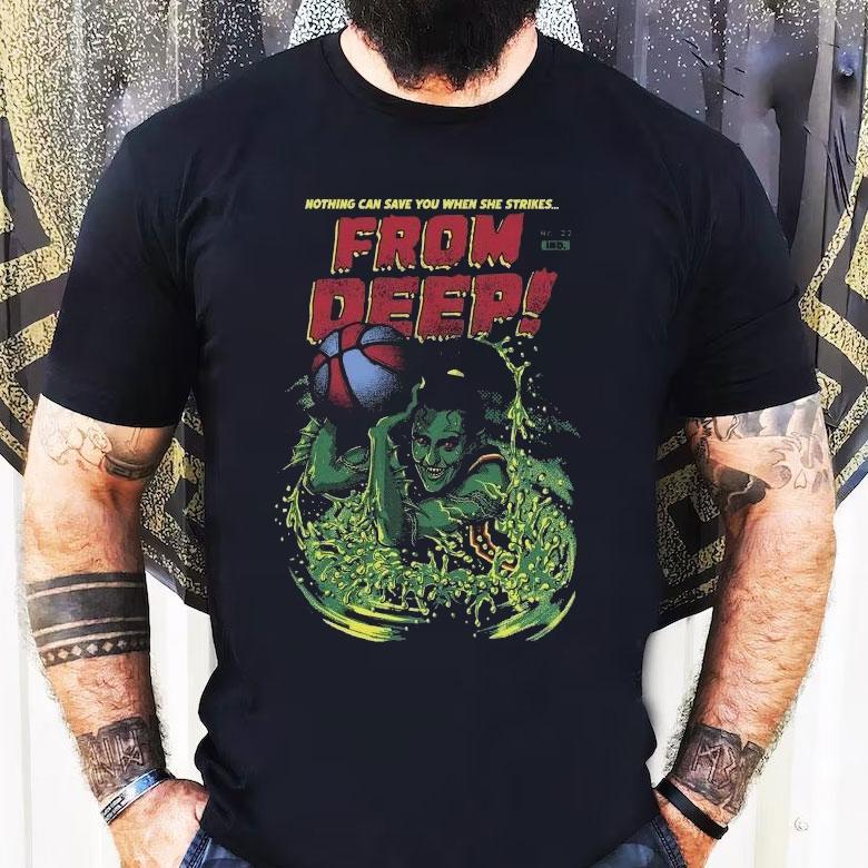 Caitlin Clark Nothing Can Save You When She Strikes From Deep Shirt Caitlin Clark Nothing Can Save You When She Strikes From Deep Shirt