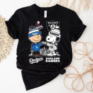 Charlie Brown Los Angeles Dodgers X Snoopy Las Vegas Raiders Skyline 2025 Shirt