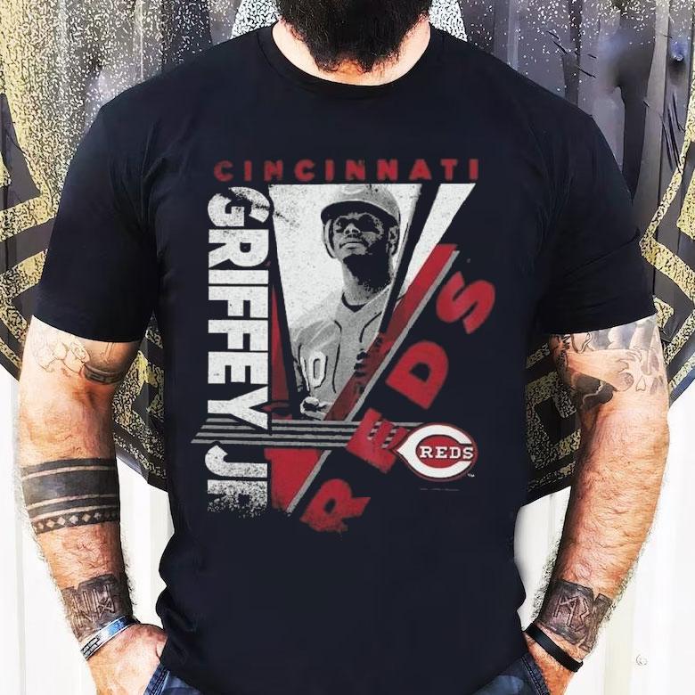 Cincinnati Reds Ken Griffey Jr. Mitchell Ness In The Zone Player Graphic Shirt Cincinnati Reds Ken Griffey Jr. Mitchell Ness In The Zone Player Graphic Shirt