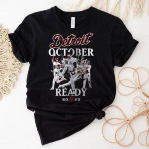 Detroit Tigers October Ready Name Roster Team Graphic Tshirt