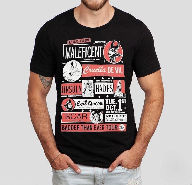 Disney Villains World Concert Tour 2024 Shirt Disney Villains World Concert Tour 2024 Shirt