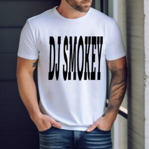 Dj Smokey Wearing I Love Nukes Dj Smokey Shirt