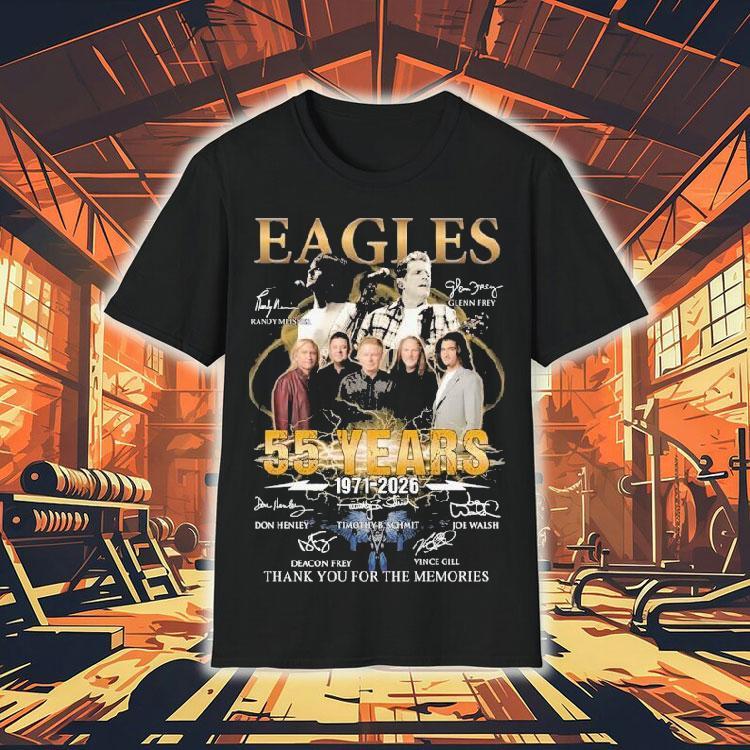Eagles 55 Years 1971 2026 Thank You For The Memories Signatures Shirt Eagles 55 Years 1971 2026 Thank You For The Memories Signatures Shirt
