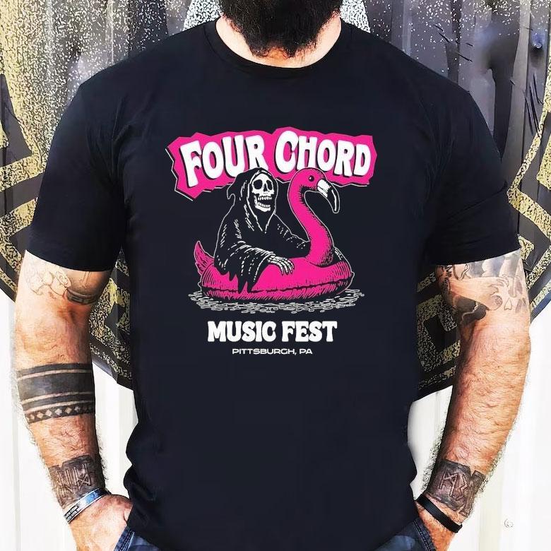 Four Chord Music Fest Flamingo Grim Reaper Pittsburgh Pa Shirt Four Chord Music Fest Flamingo Grim Reaper Pittsburgh Pa Shirt