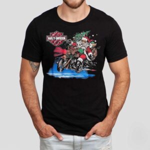 Harley-davidson Rockin’ Santa Holiday Christmas Shirt