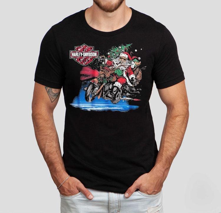Harley-davidson Rockin’ Santa Holiday Christmas Shirt Harley-davidson Rockin’ Santa Holiday Christmas Shirt