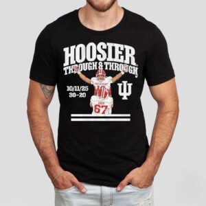 Indiana Hoosiers Football Elijah Sarratt Hoosier Through And Through Logo Shirt