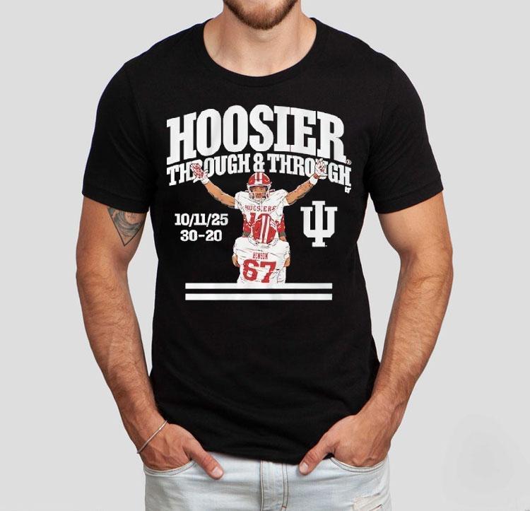 Indiana Hoosiers Football Elijah Sarratt Hoosier Through And Through Logo Shirt Indiana Hoosiers Football Elijah Sarratt Hoosier Through And Through Logo Shirt