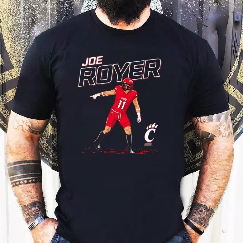 Joe Royer Cincinnati Bearcats Football Nil Shirt Joe Royer Cincinnati Bearcats Football Nil Shirt