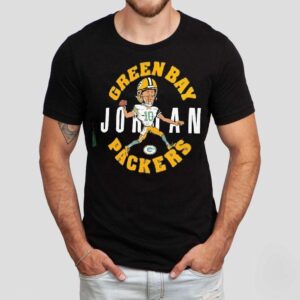 Jordan Love Green Green Bay Packers Caricature Player Shirt